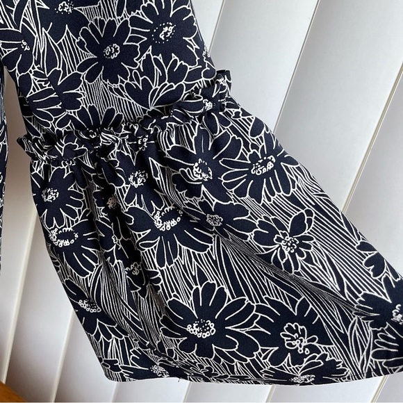 Banana Republic Navy/White Floral Jacket Blazer Size 10 - Picture 14 of 14